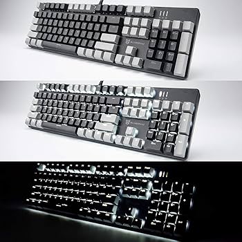 Amazon.com: Mechanical Keyboard - Black Switch, Black & Grey